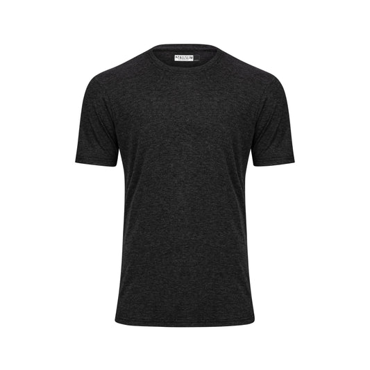 TallSlim Men's Tall Slim-Fit Short Sleeve Crewneck T-Shirt - Extra Long, Slim Fit, Preshrunk Easy Care, Dark Grey, Small