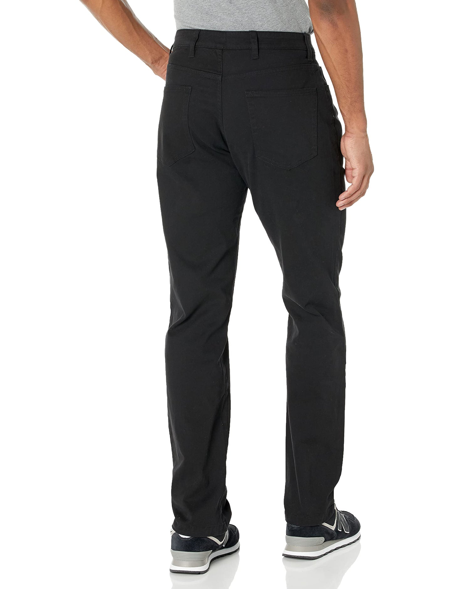 Amazon Essentials Men's Chinos, Athletic Fit, Work Pants, 5-Pocket, Comfort Stretch, Black, 32W x 36L
