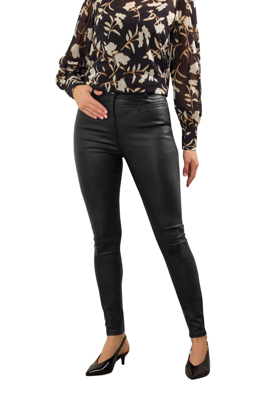 Long Tall Sally LTS Tall Faux Leather Skinny Pants Black 20