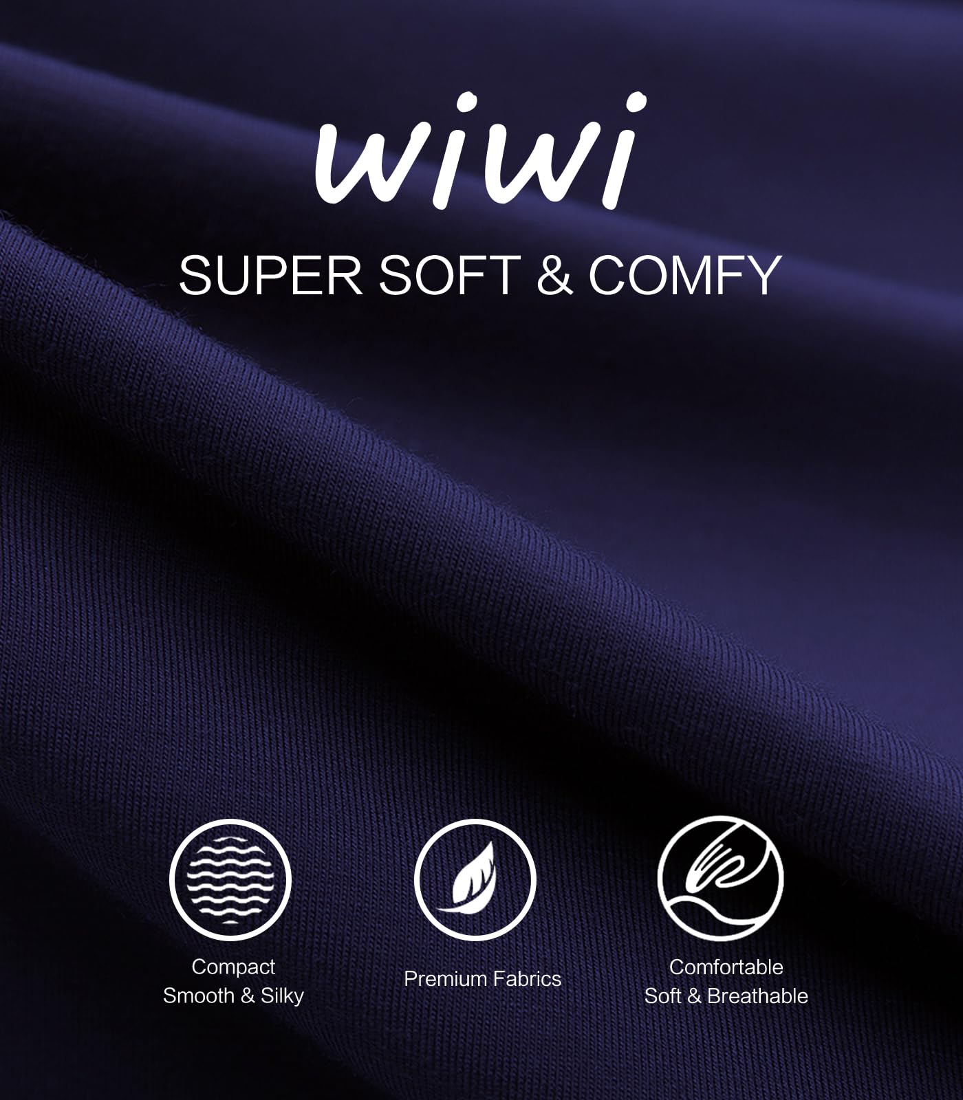 WiWi Bamboo Viscose Pajama Pants for Men Tall Sleep Bottoms Big Warm Long Pj Lightweight Lounge Sweatpants S-XXL, Navy, X-Large