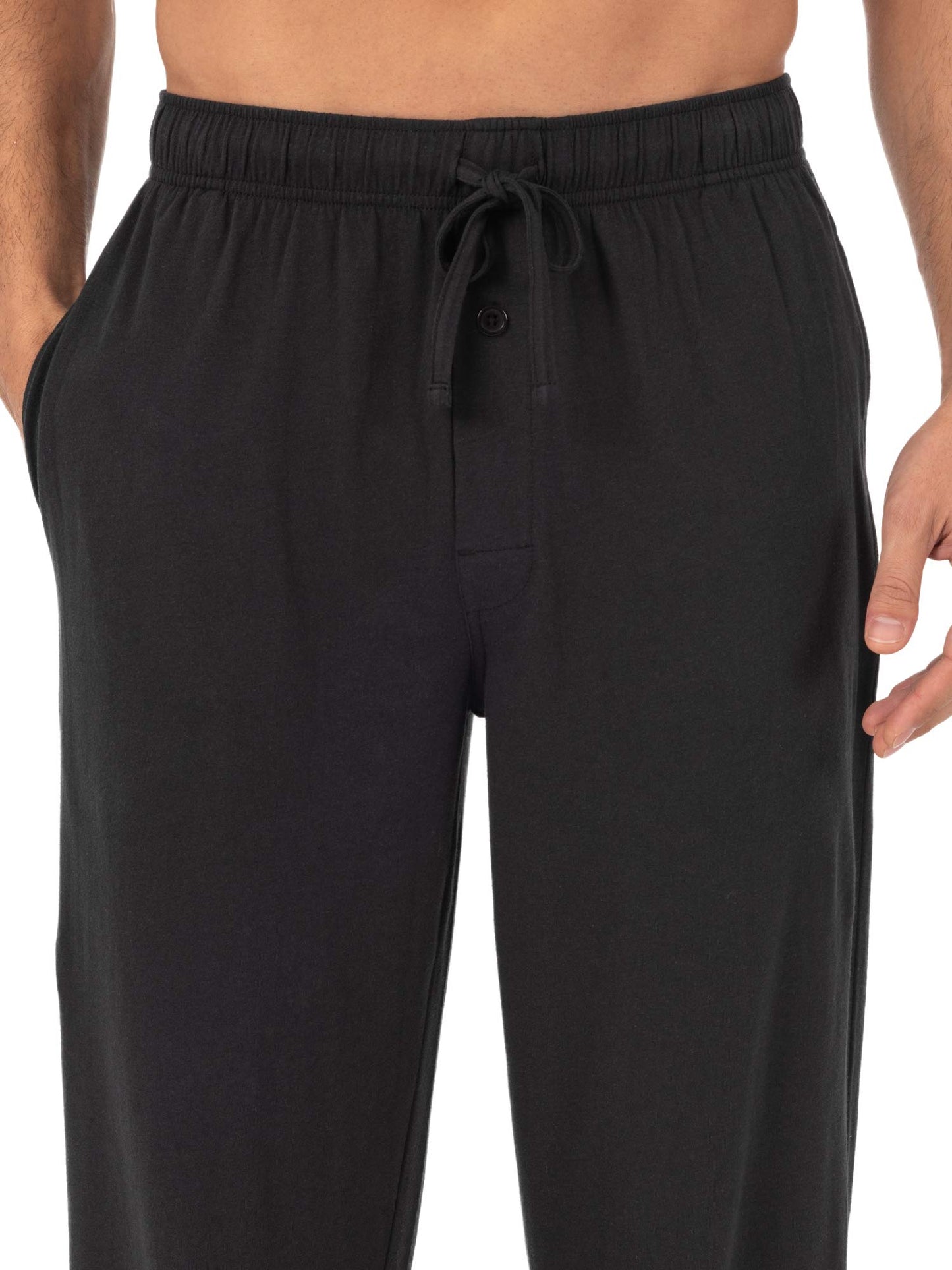 Fruit of the Loom Men's Extended Sizes Jersey Knit Sleep Pant (1 & 2 Packs)Ebony/Ashed Heather, 2XL Tall