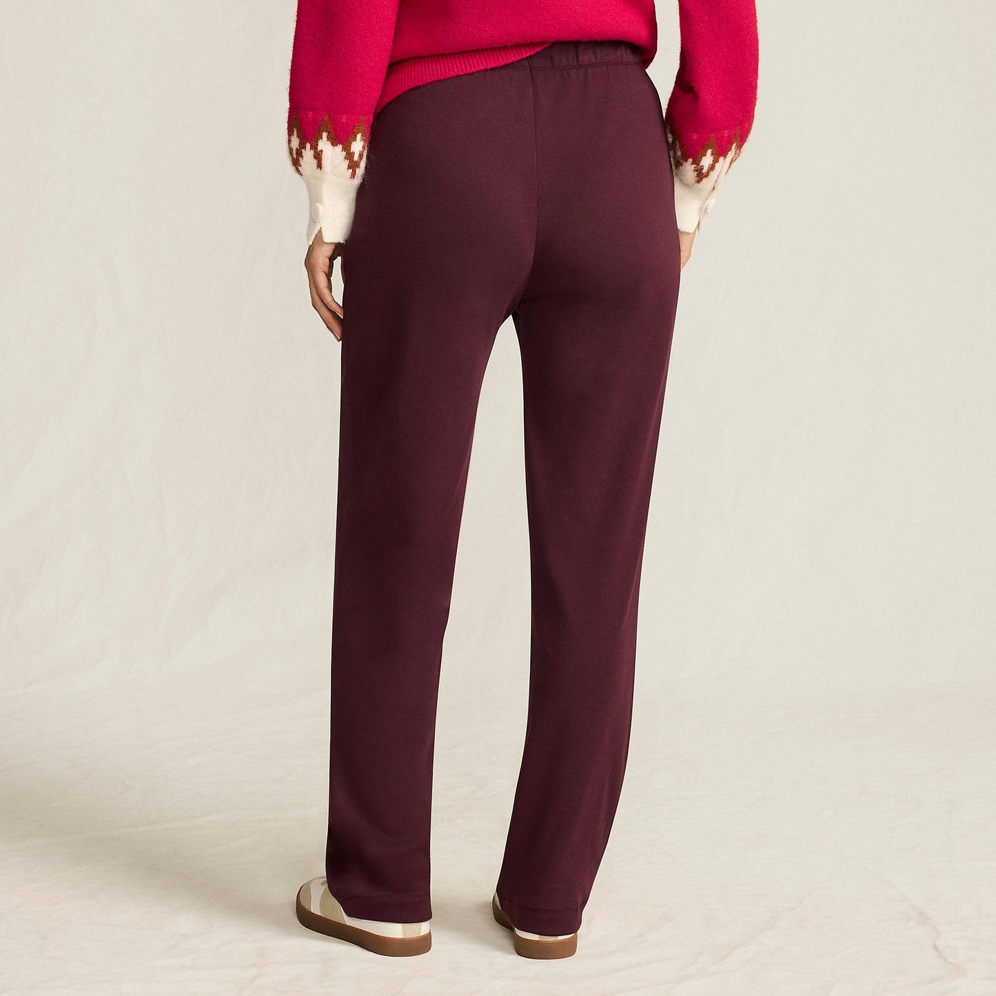 Lands' End Women s Sport Knit Pants Lush Burgundy Tall Medium