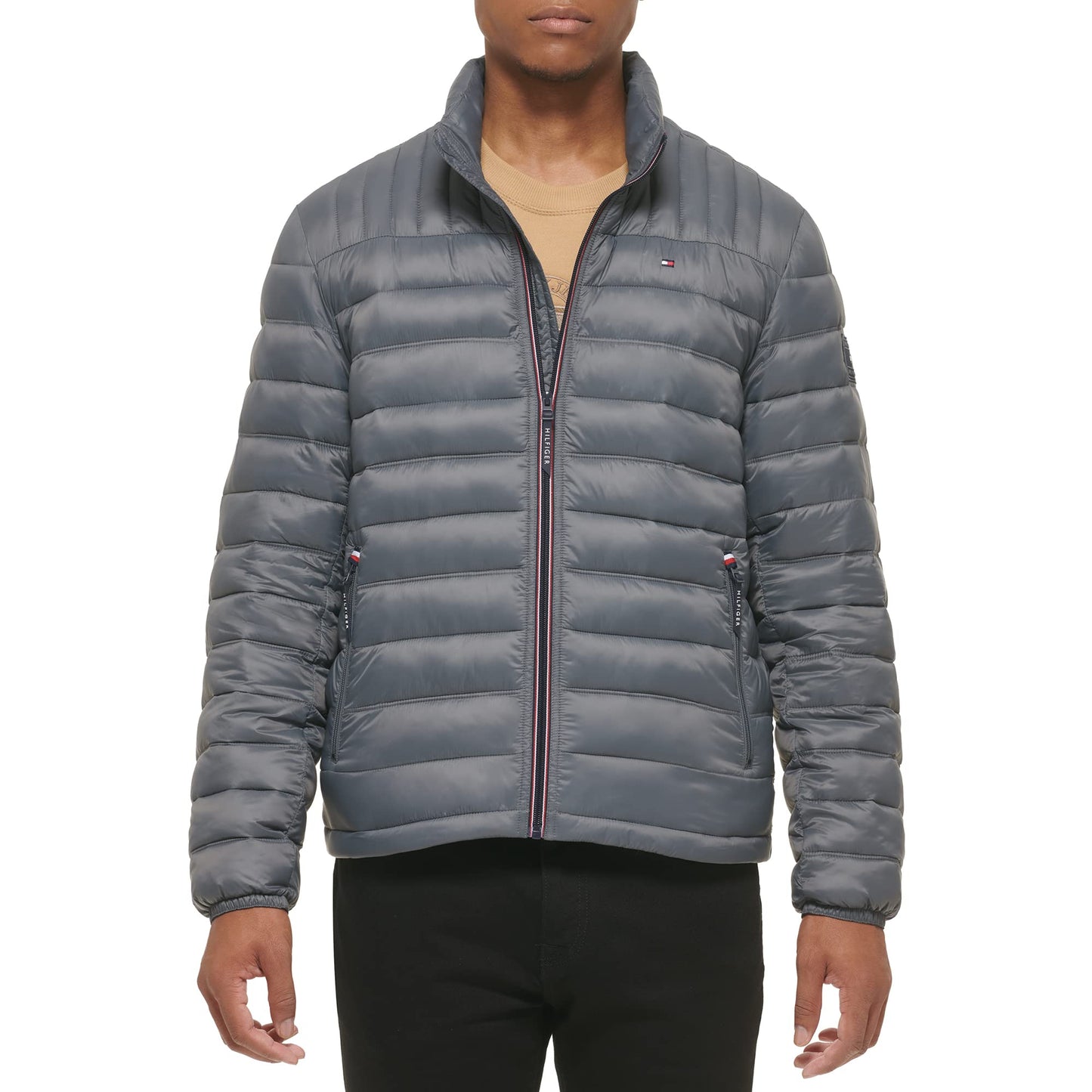 Tommy Hilfiger Men's Ultra Loft Lightweight Packable Puffer Jacket (Standard and Big & Tall), Charcoal, X-Large