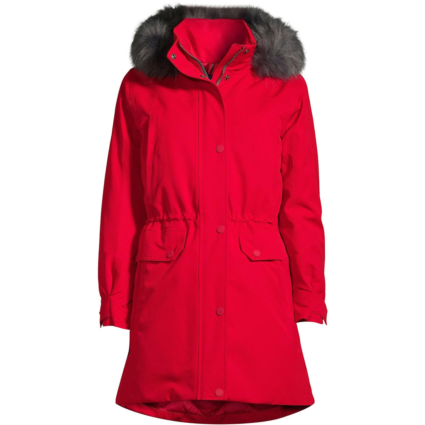 Lands' End Womens Expedition Down Parka Rich Red Tall Small