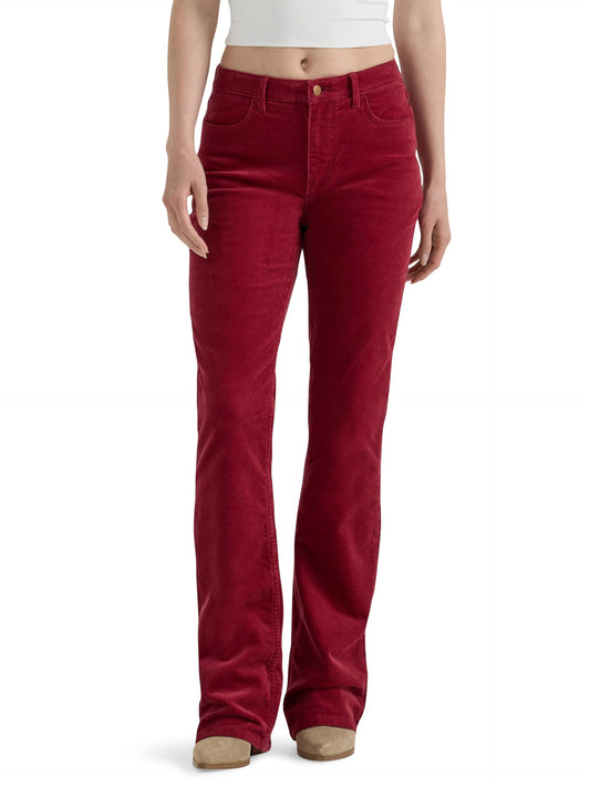 Wrangler Women's High Rise Bold Boot Jean, Carmine, 2-34