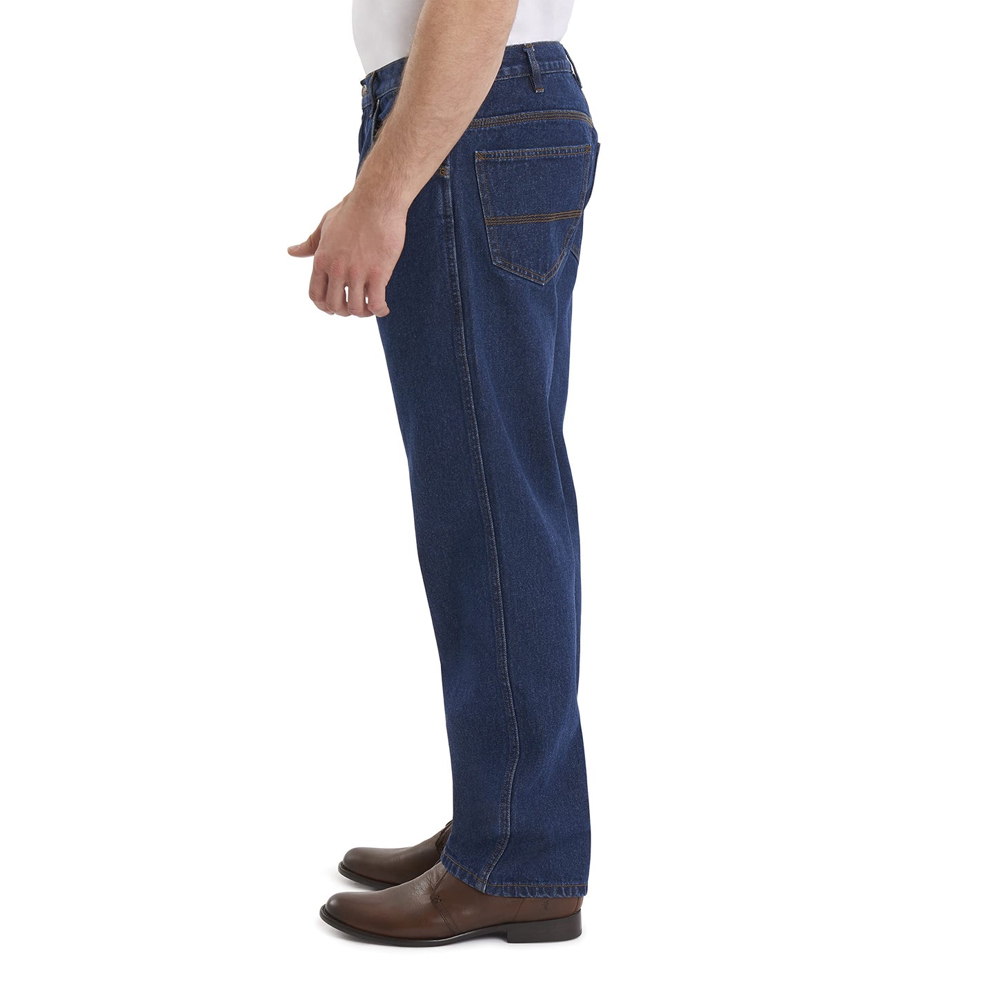 Rivets Supply & Company Men's Workwear Rugged Straight Fit, Rinse Wash, 34W x 36L