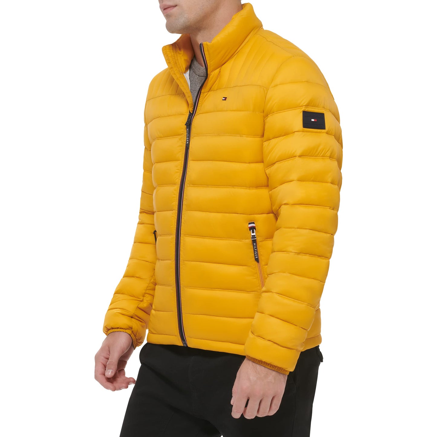 Tommy Hilfiger Men's Ultra Loft Lightweight Packable Puffer Jacket (Standard and Big & Tall), Yellow Gold, 3X-Large