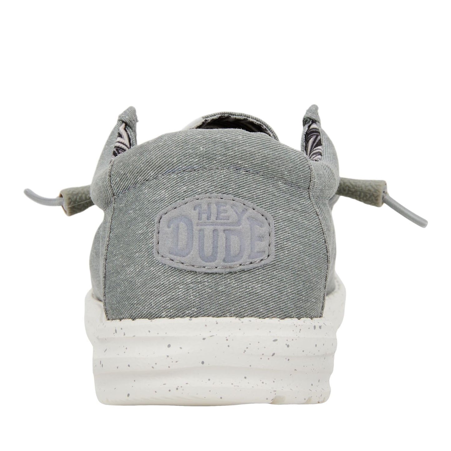 HEYDUDE Men's Wally Stretch Canvas Light Grey Size 15 | Men's Shoes | Men Slip-on Loafers | Comfortable & Light-Weight