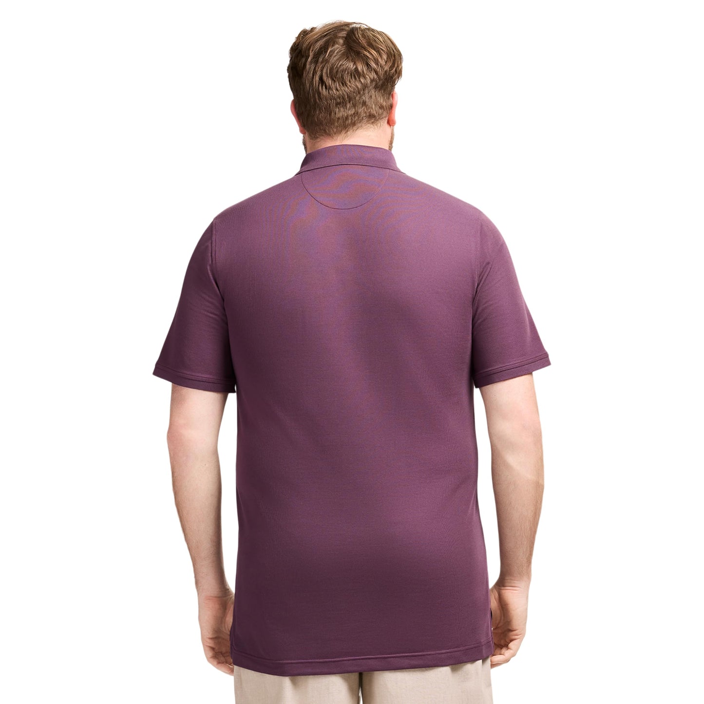 IZOD Men's Big and Tall Advantage Performance Short Sleeve Polo Shirt, Plum Perfect