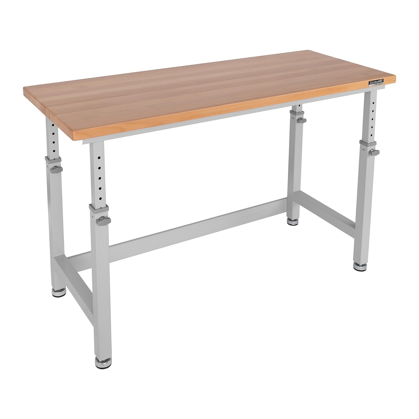 Seville Classics UltraHD Heavy Duty Workbench Table w/Solid Wood Top, 1000 lbs. Weight Capacity Workstation for Garage, Warehouse, Workshop, Granite, 60" W x 24" D x 28.5" to 42" H Desktop