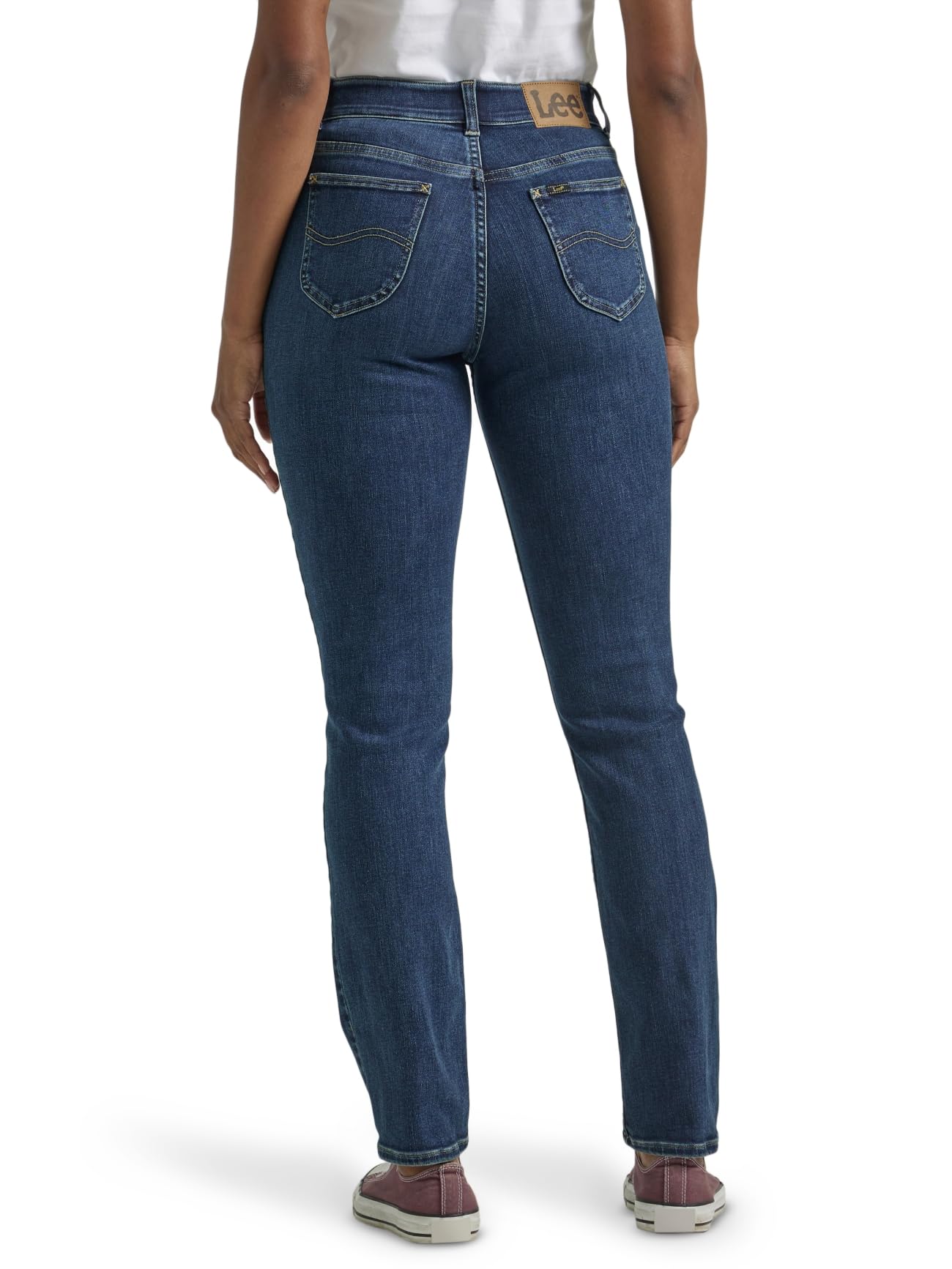 Lee Women's Ultra Lux Comfort with Flex Motion Straight Leg Jean, Greet The Day, 18 Long