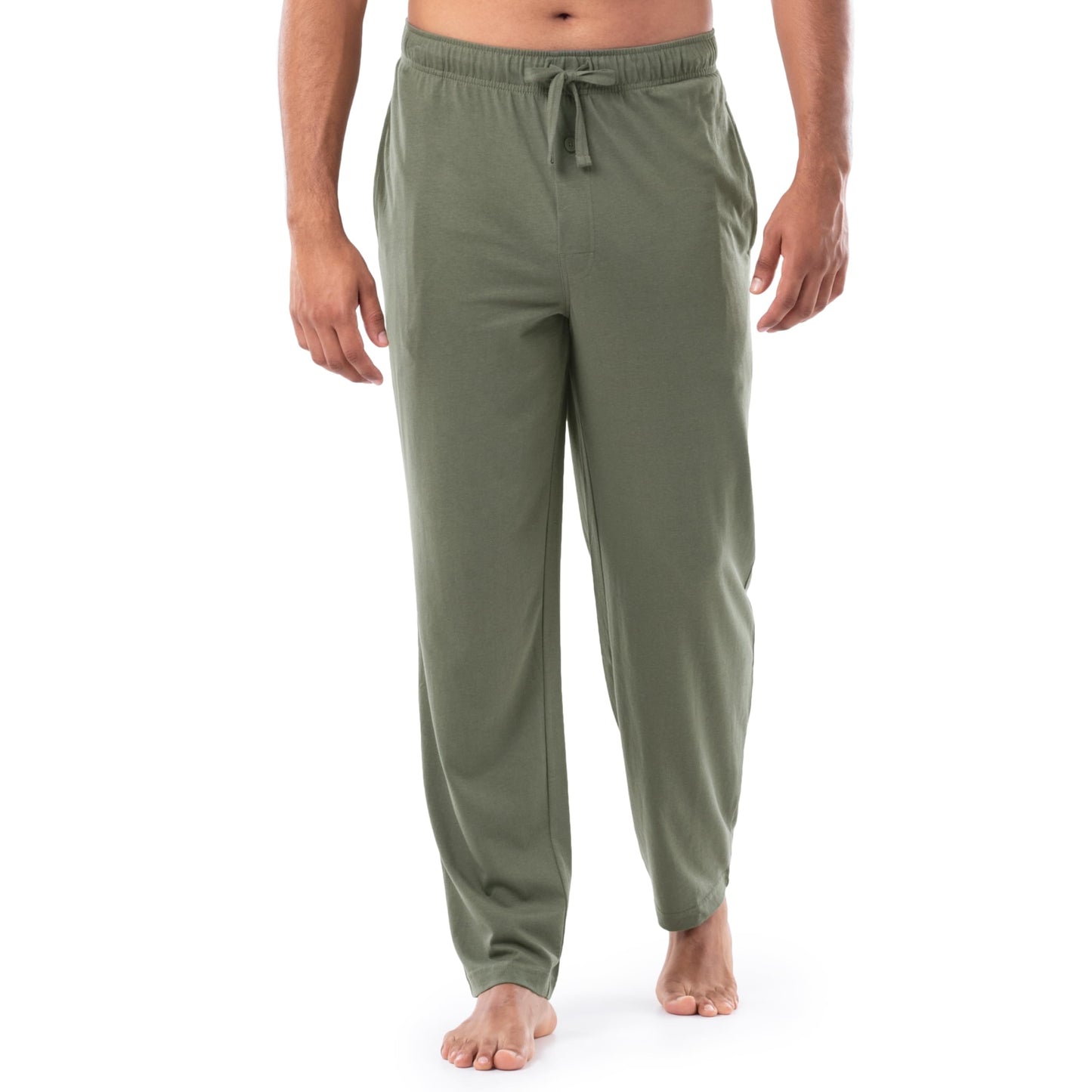 Fruit of the Loom Men's Extended Sizes Jersey Knit Sleep Pant Pajama Bottom, Dark Green, 3X Tall US