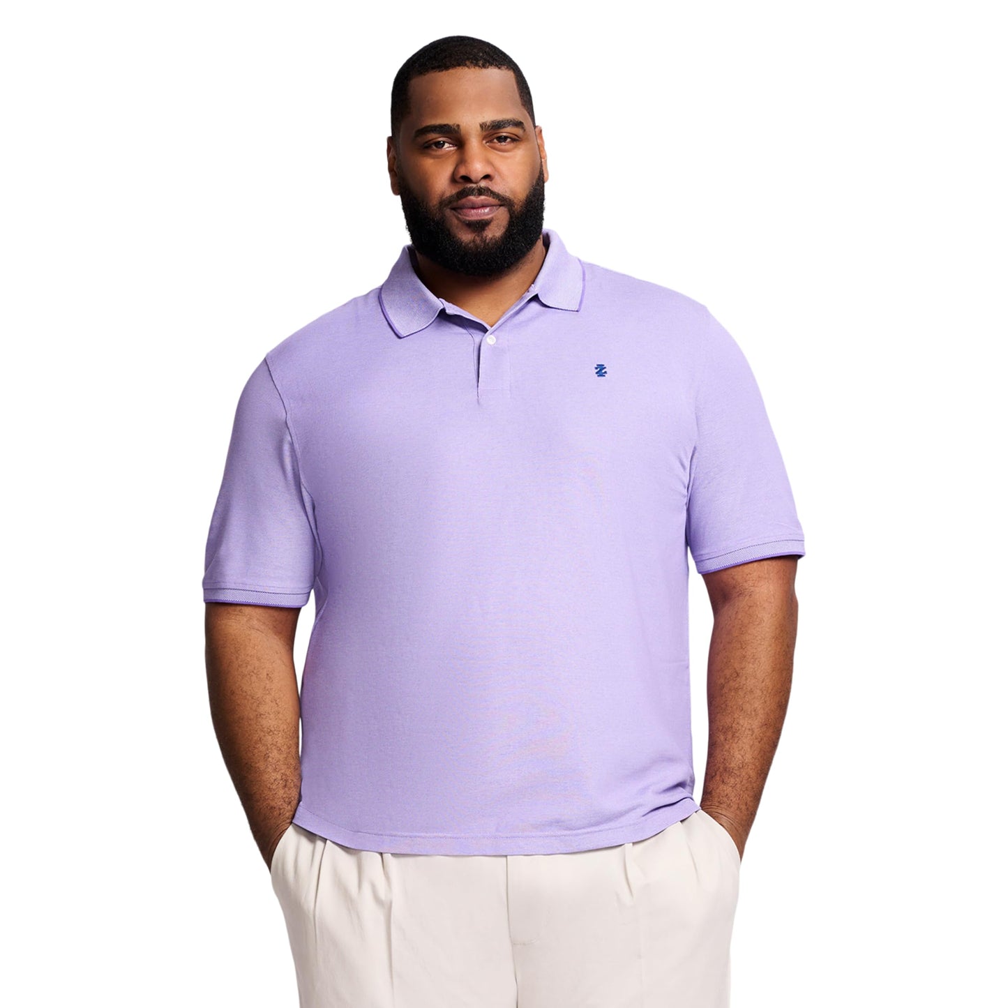 IZOD Men’s Big-and-Tall Advantage Performance Short-Sleeve Solid Polo Shirt, Dahlia Purple, 5X-Large