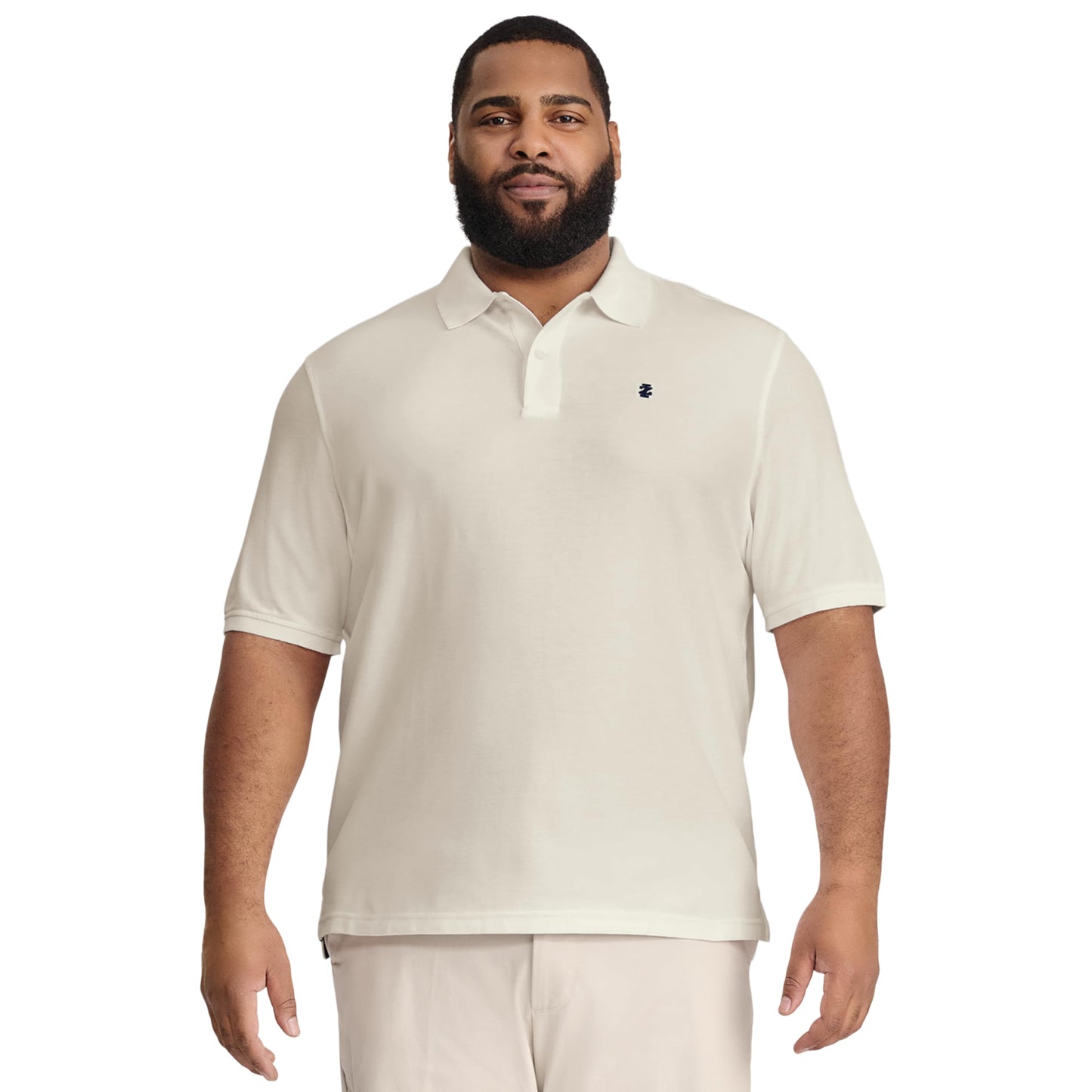 IZOD Men's Big and Tall Advantage Performance Short Sleeve Polo Shirt, Rock Heather, XX-Large Tall