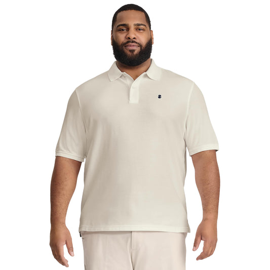 IZOD Men's Big and Tall Advantage Performance Short Sleeve Polo Shirt, Rock Heather, XX-Large Tall