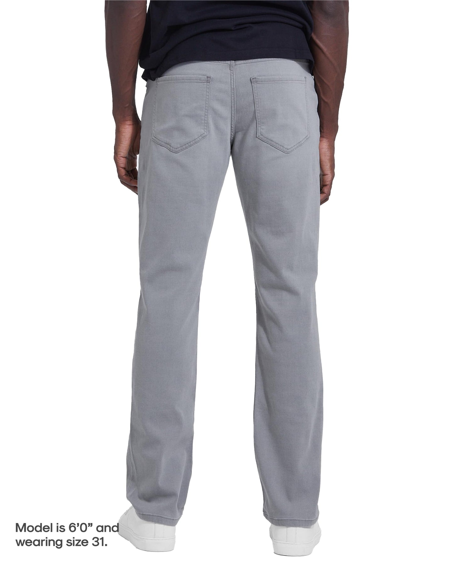 True Classic Mens Jeans – Stretch Jeans for Men, Straight Fit Men’s Stretch Jean, Straight Leg, High-Stretch - Medium Gray, 32W X 36L