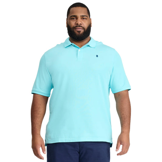 IZOD Men’s Big-and-Tall Advantage Performance Short-Sleeve Solid Polo Shirt, Blue Radiance, Large