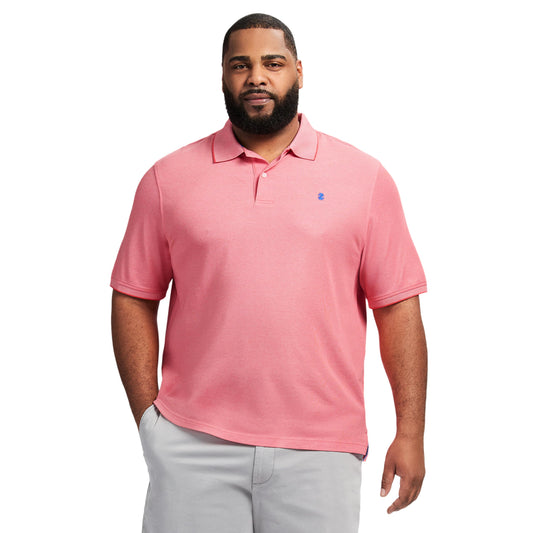 IZOD Men's Big and Tall Advantage Performance Short Sleeve Polo Shirt, Dubarry