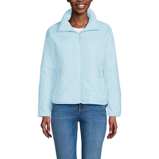 Lands' End Women's Tall WanderFree Insulated Jacket Large Sunwashed Blue