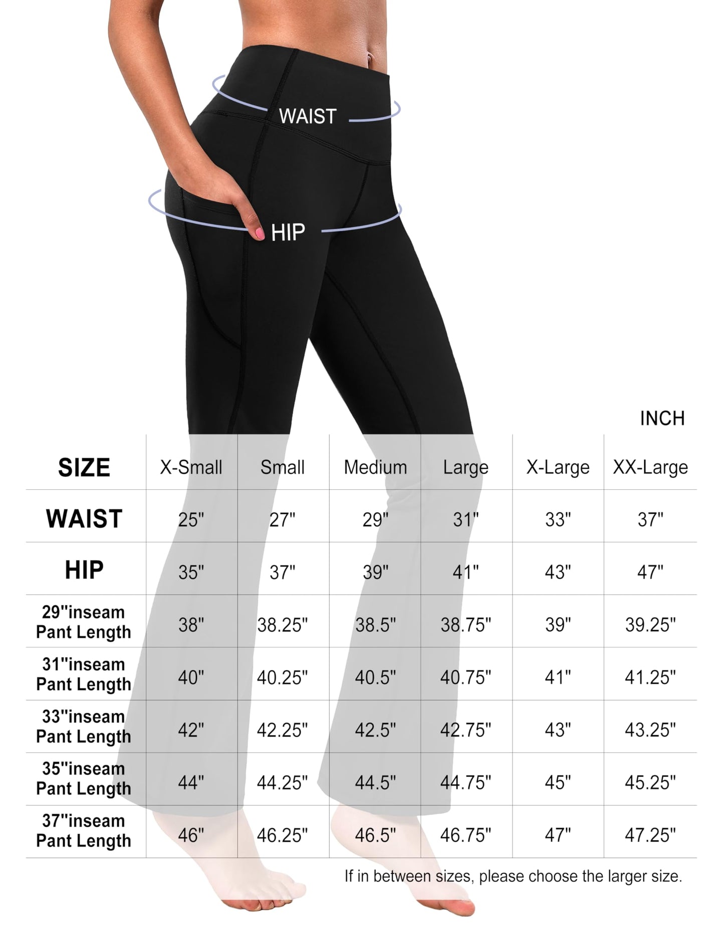 BUBBLELIME 29"/31"/33"/37" 4 Styles Women's Bootcut Yoga Pants Tummy Control - Side Pockets_Dark_Khaki XL_37" Inseam