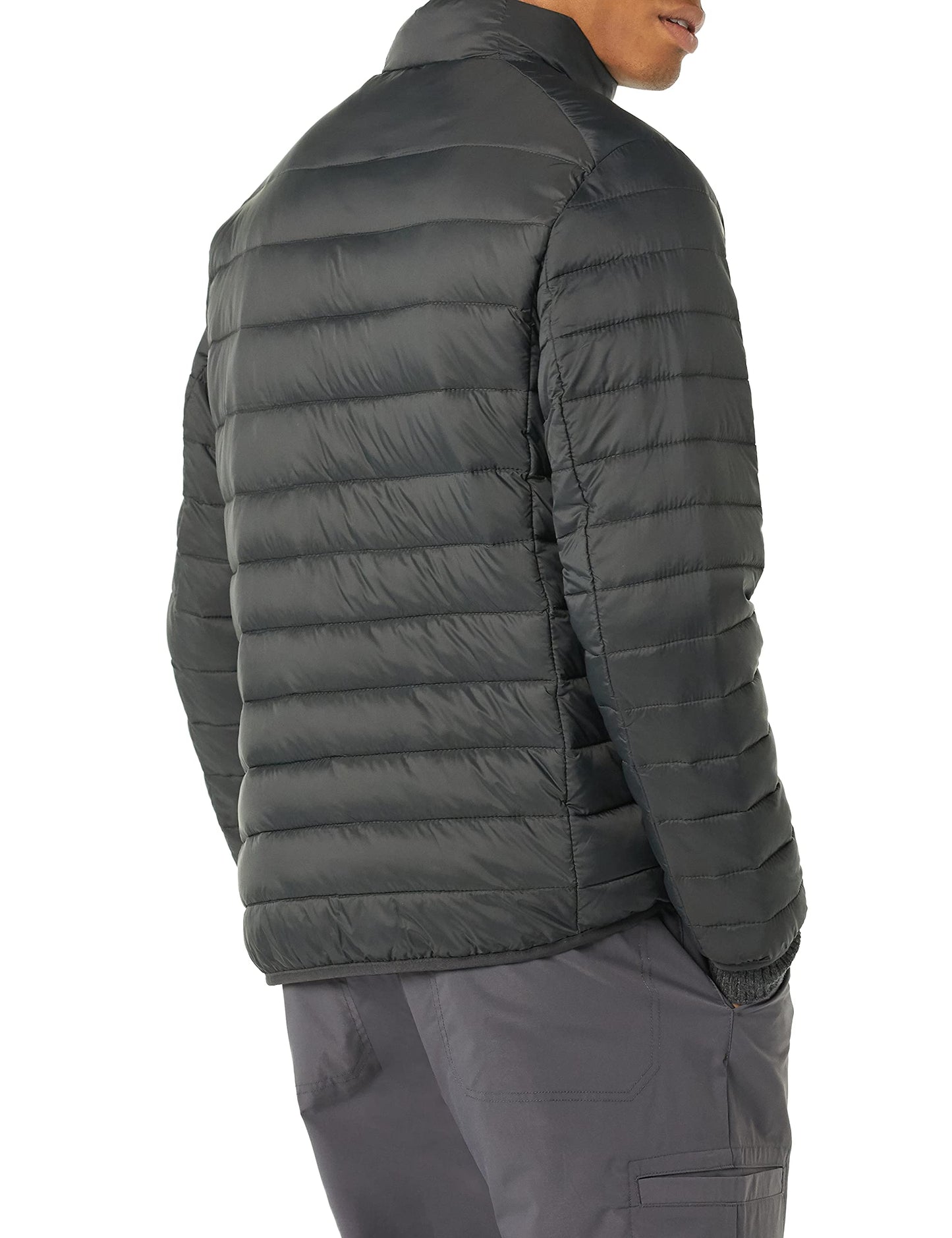 Amazon Essentials Men's Packable Lightweight Water-Resistant Puffer Jacket (Available in Big & Tall), Dark Grey, 3X-Large Big Tall