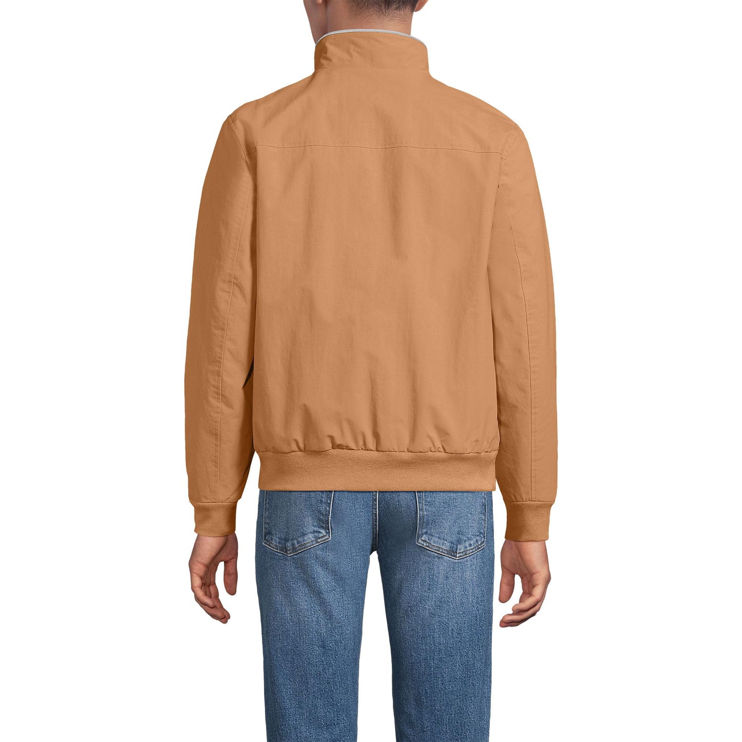 Lands' End Mens Squall Classic Bomber Jacket Canyon Camel Big And Tall 4xlt