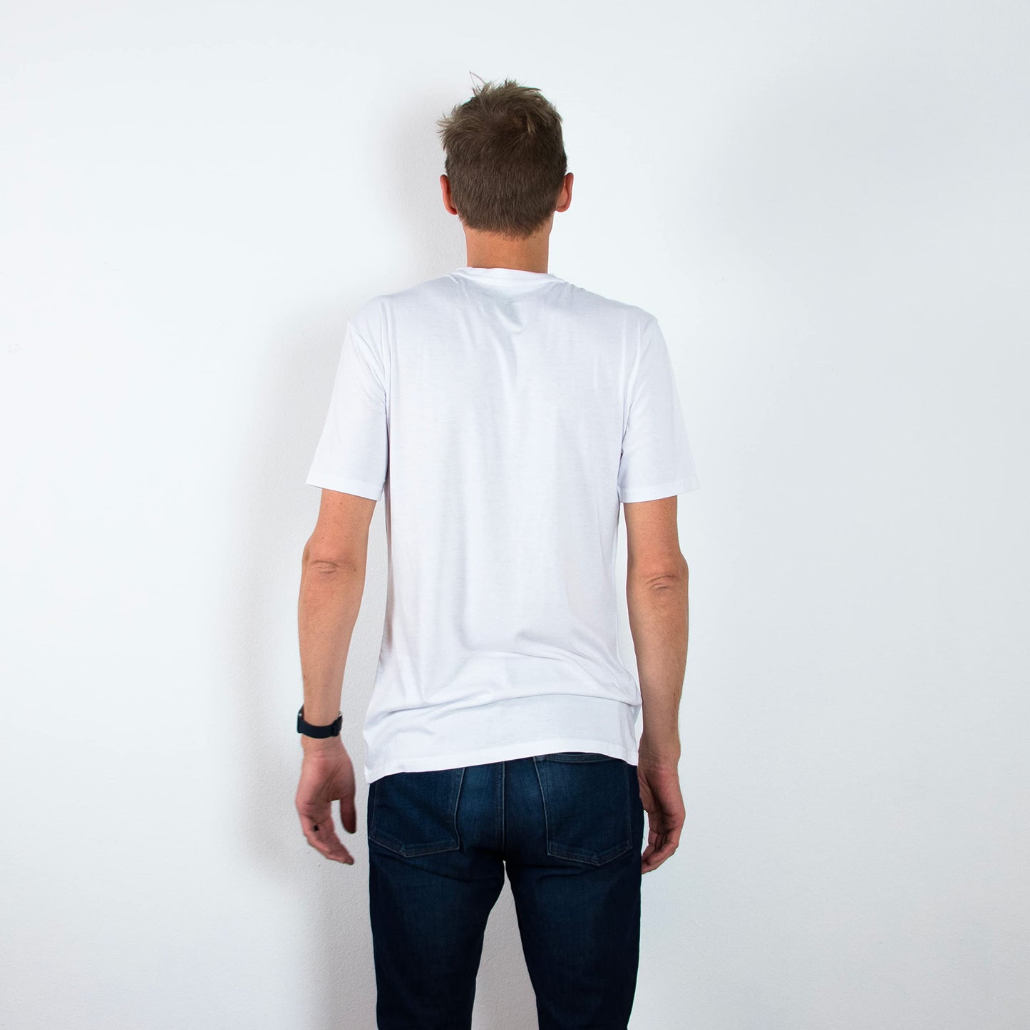 TallSlim Men's Tall Slim-Fit Short Sleeve Crewneck T-Shirt - Extra Long, Slim Fit, Preshrunk Easy Care, White, Large