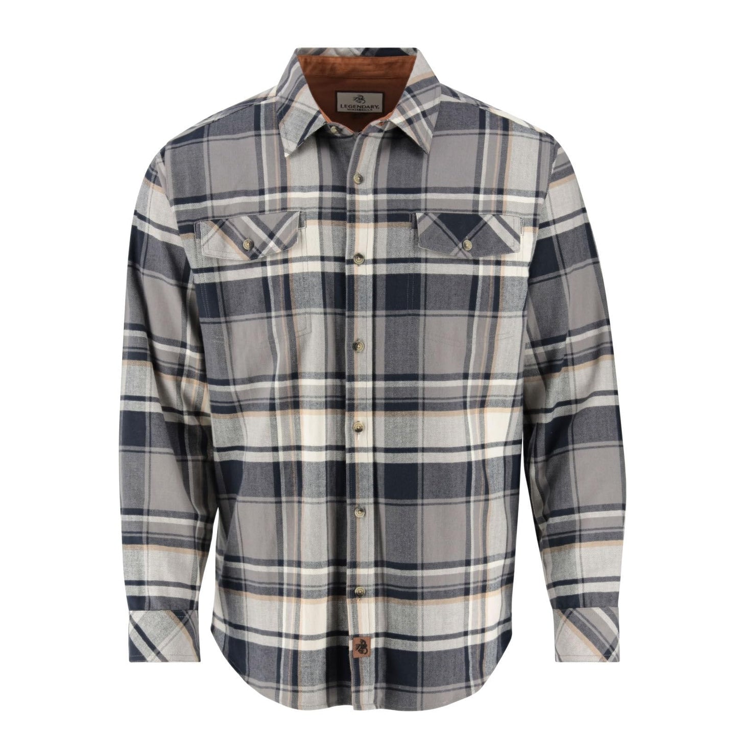Legendary Whitetails Mens Flannel Shirt Long Sleeve Button Down Relaxed Fit, Horizon Trapper Plaid, 4XT
