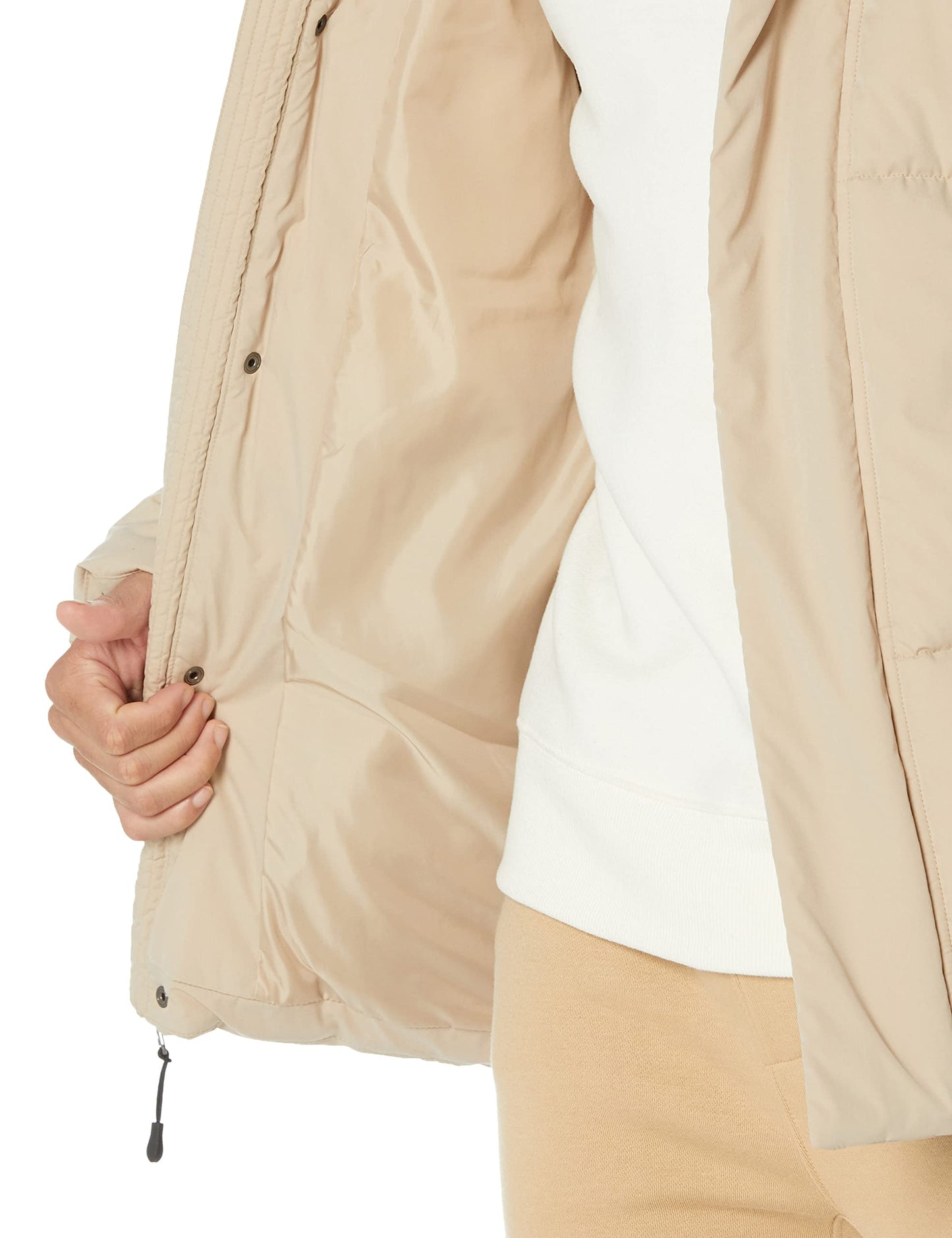 Amazon Essentials Men's Mid-Length Hooded Puffer Coat (Available in Big & Tall), Tan, 6X-Large Big Tall