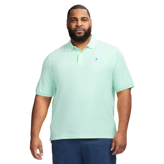IZOD Men's Big and Tall Advantage Performance Short Sleeve Polo Shirt, Birds Egg Green, Large Tall