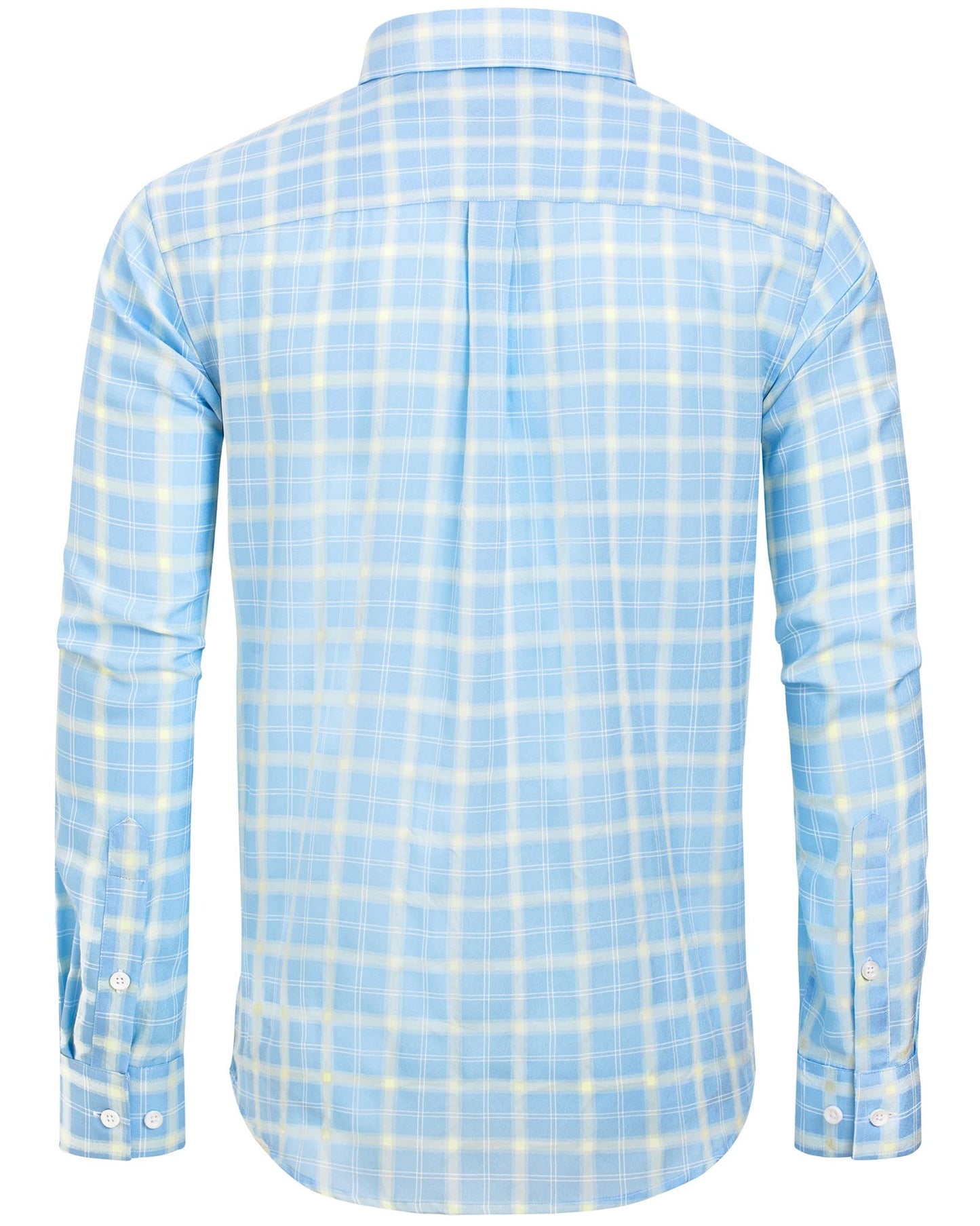 Alimens & Gentle Men's Plaid Button Down Shirts Cotton Long Sleeve Dress Shirts Regular Fit Gingham Shirts