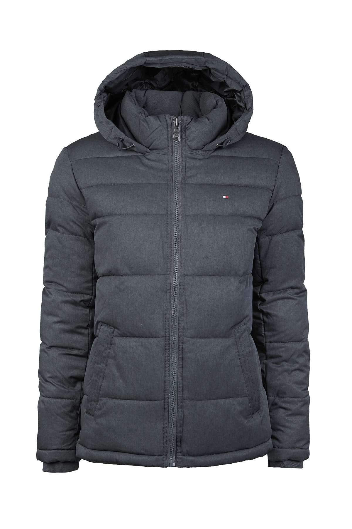 Tommy Hilfiger Men's Classic Hooded Puffer Jacket (Standard and Big & Tall), heather navy, 3X-Large Tall