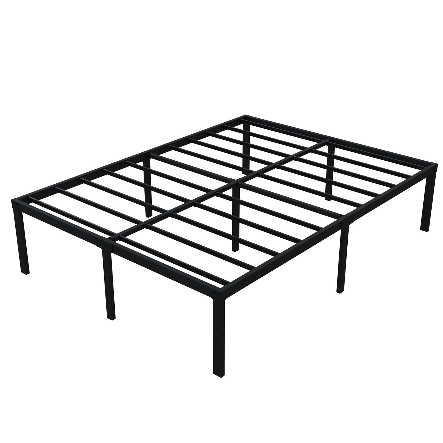 Upcanso 18 Inch California King Bed Frames No Box Spring Need, Platform Cal King Bed Frame with High Storage, Eassy Assembly 3,500 Lbs Heavy Duty Bedframes, Black