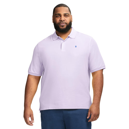 IZOD Men's Big and Tall Advantage Performance Short Sleeve Polo Shirt, Viola