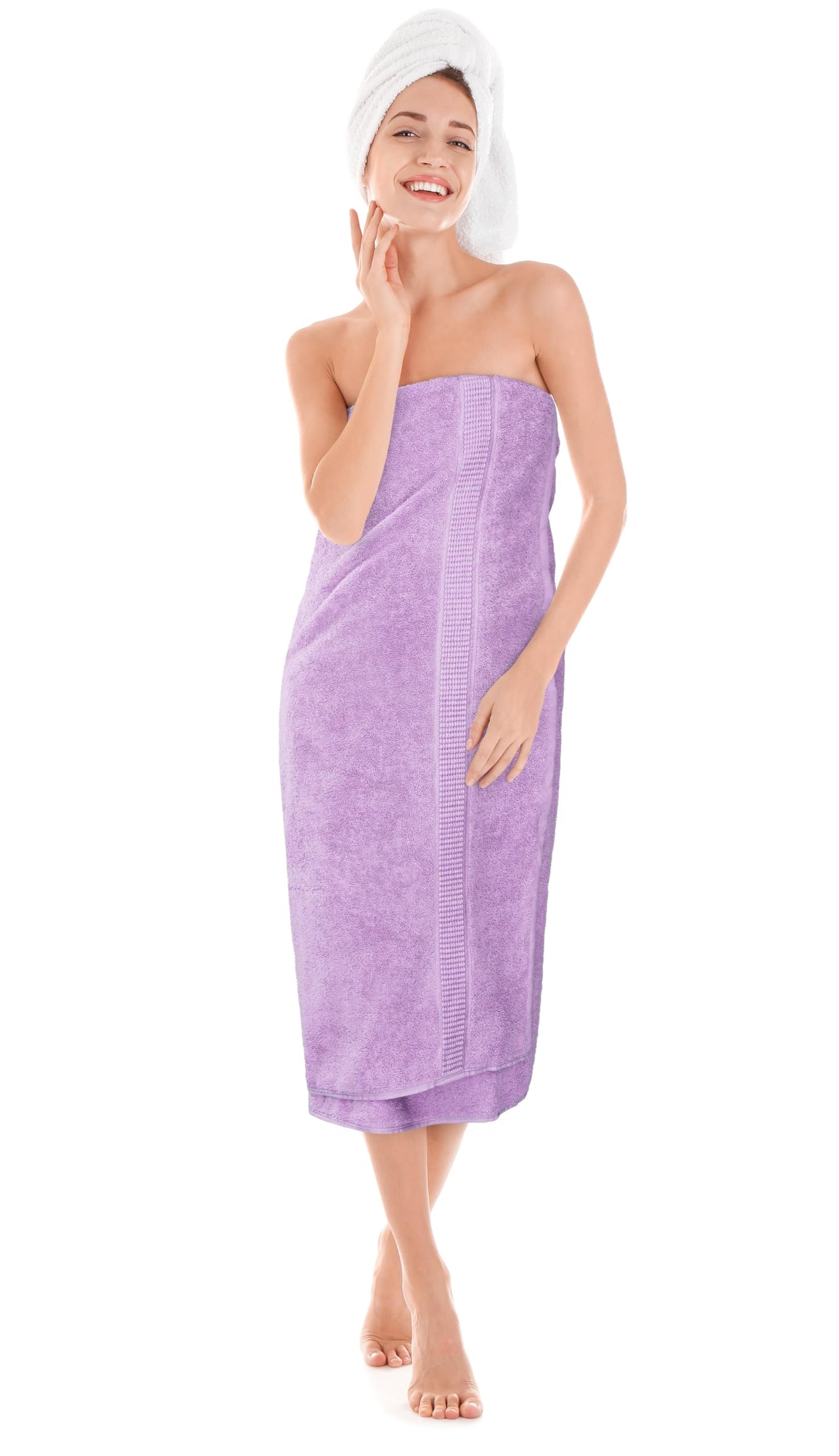 Utopia Towels Luxurious Jumbo Bath Sheet 2 Piece, 600 GSM, 35 by 70 Inches, 100% Ring Spun Cotton, Highly Absorbent and Quick Dry Extra Large Bath Towel, Super Soft Towel, Lavender