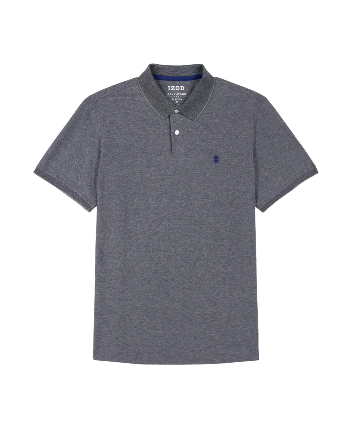 IZOD Men's Big and Tall Advantage Performance Short Sleeve Polo Shirt, Carbon Heather