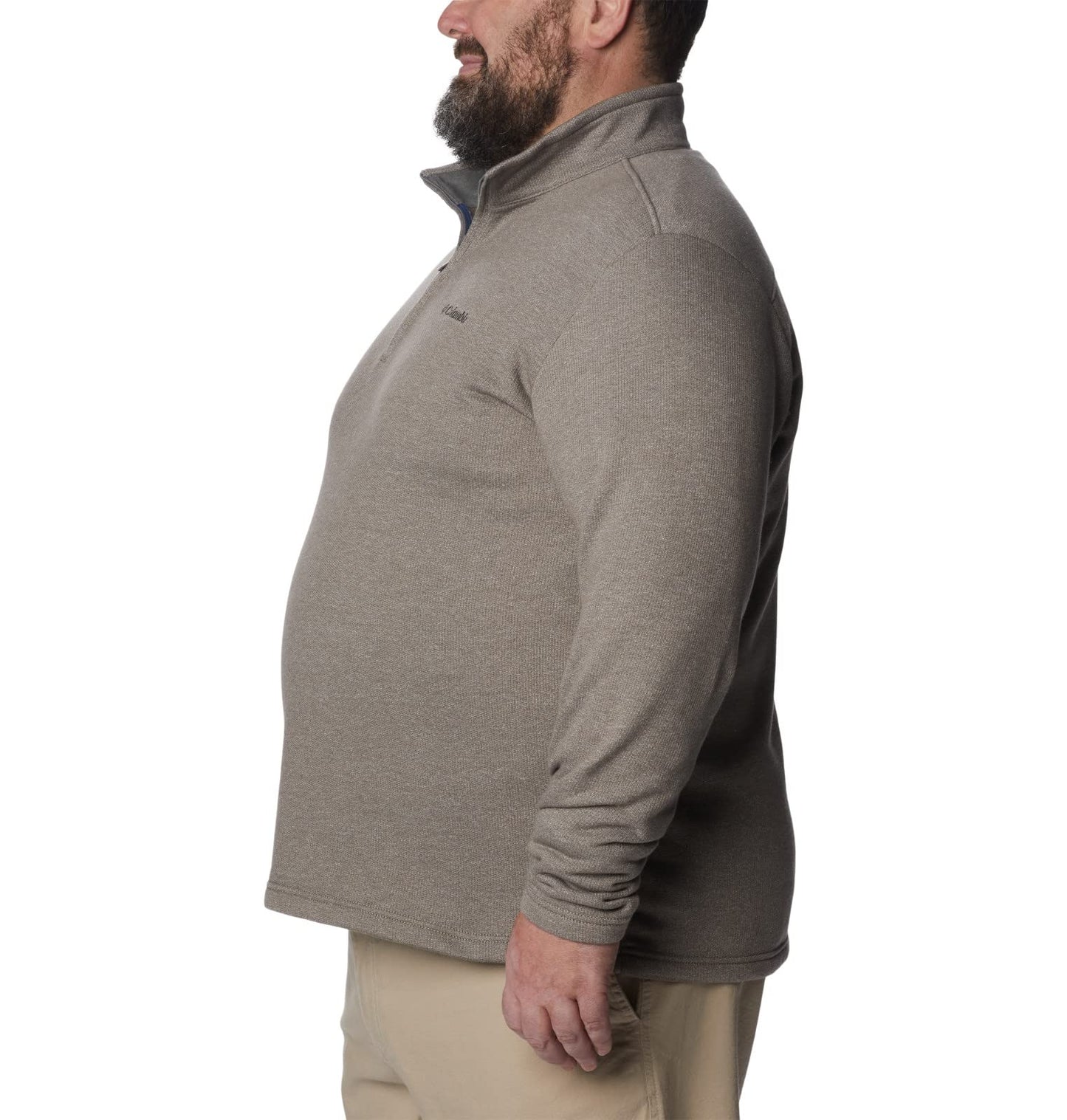 Columbia Men's Great Hart Mountain III Half Zip, Boulder Heather, 4X Tall