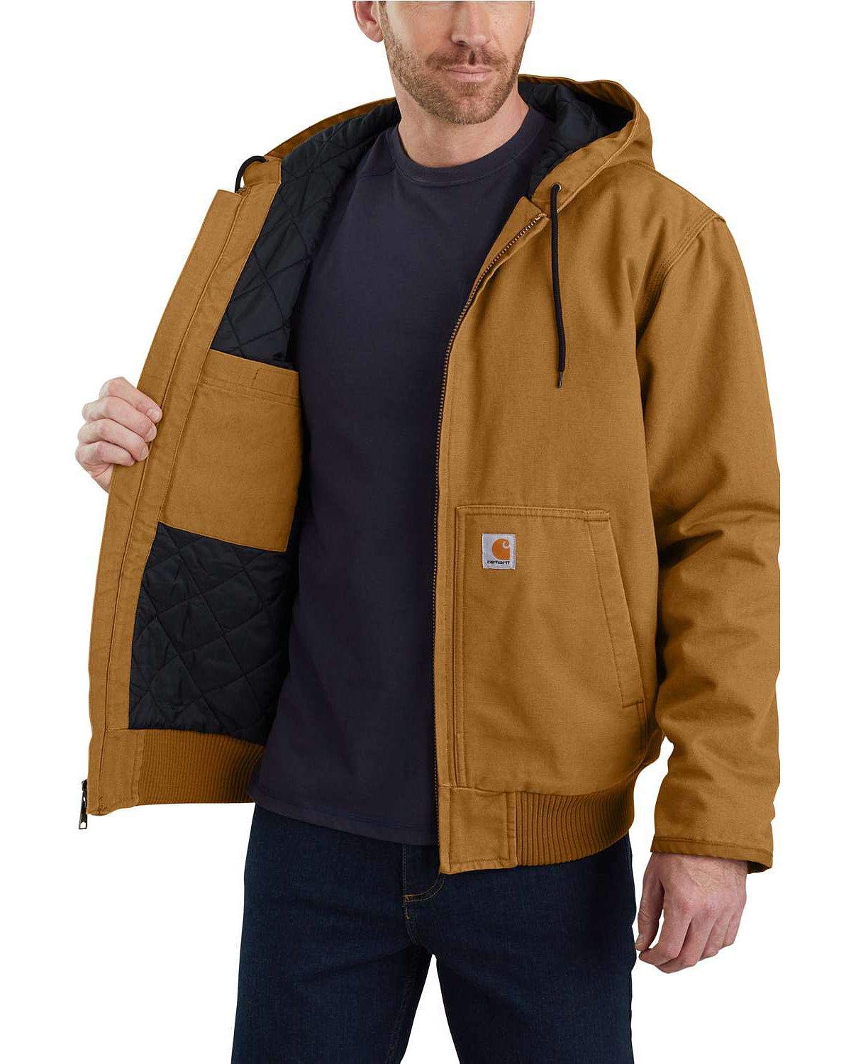 Carhartt mens Active Jacket J130 (Big & Tall) Work Utility Outerwear, Carhartt Brown, X-Large US