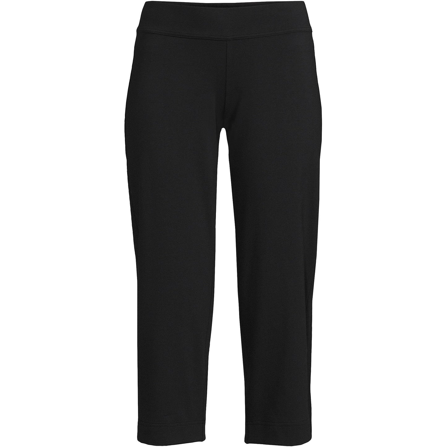 Lands' End Womens Starfish Crop Pants Black Tall Large