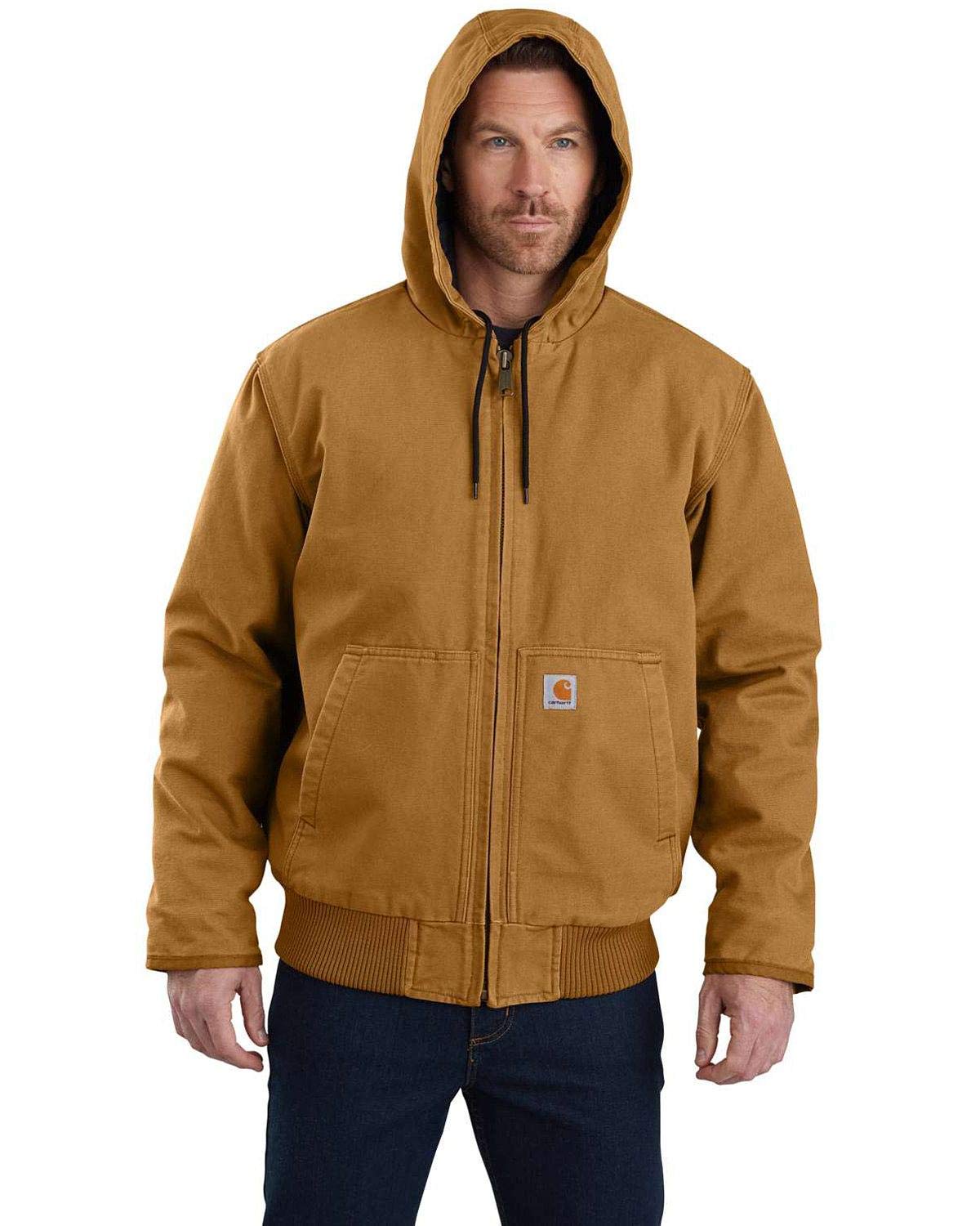 Carhartt mens Active Jacket J130 (Big & Tall) Work Utility Outerwear, Carhartt Brown, XX-Large US