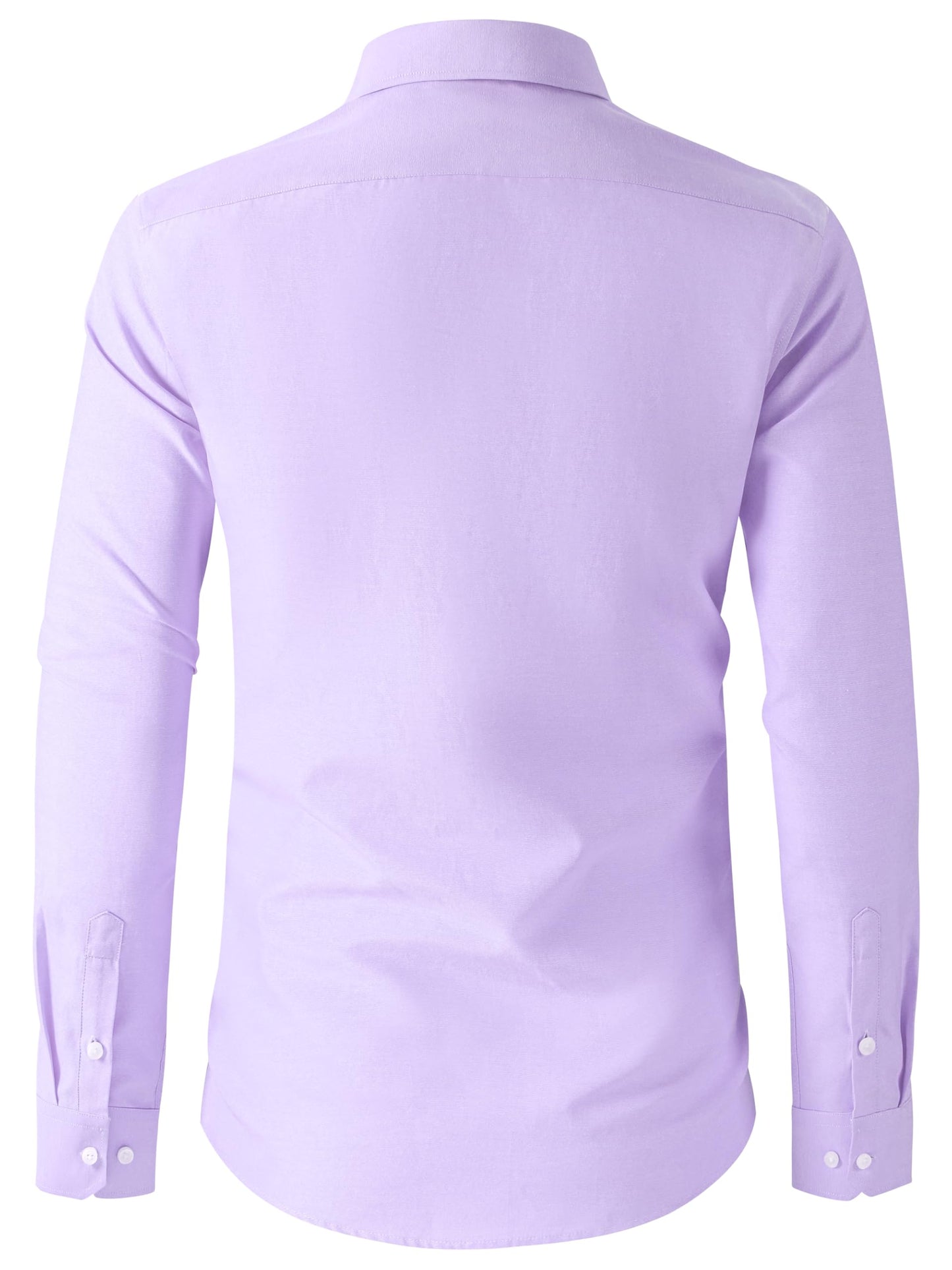 GIANZEN Purple Button Shirt Light Long Sleeve Men Dress Men's Lavender Shirts Oxford Big and Tall Down Mens Business Casual Lavender Size L Tall