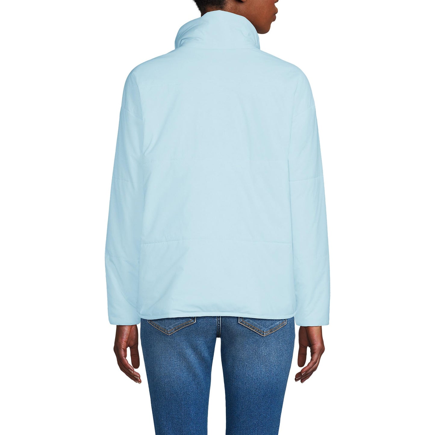Lands' End Women's Tall WanderFree Insulated Jacket Large Sunwashed Blue