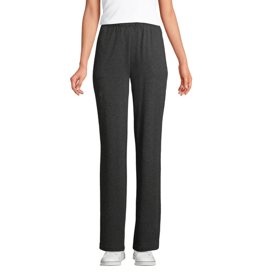 Lands' End Women s Sport Knit Pants Dark Charcoal Heather Tall Large