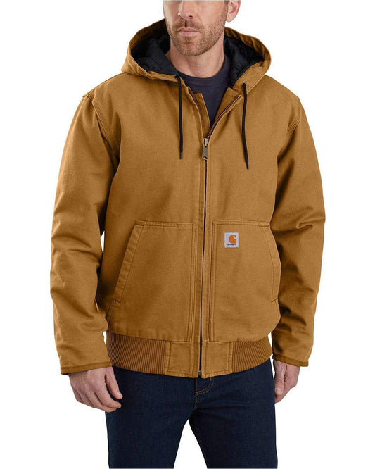 Carhartt mens Active Jacket J130 (Big & Tall) Work Utility Outerwear, Carhartt Brown, Large US