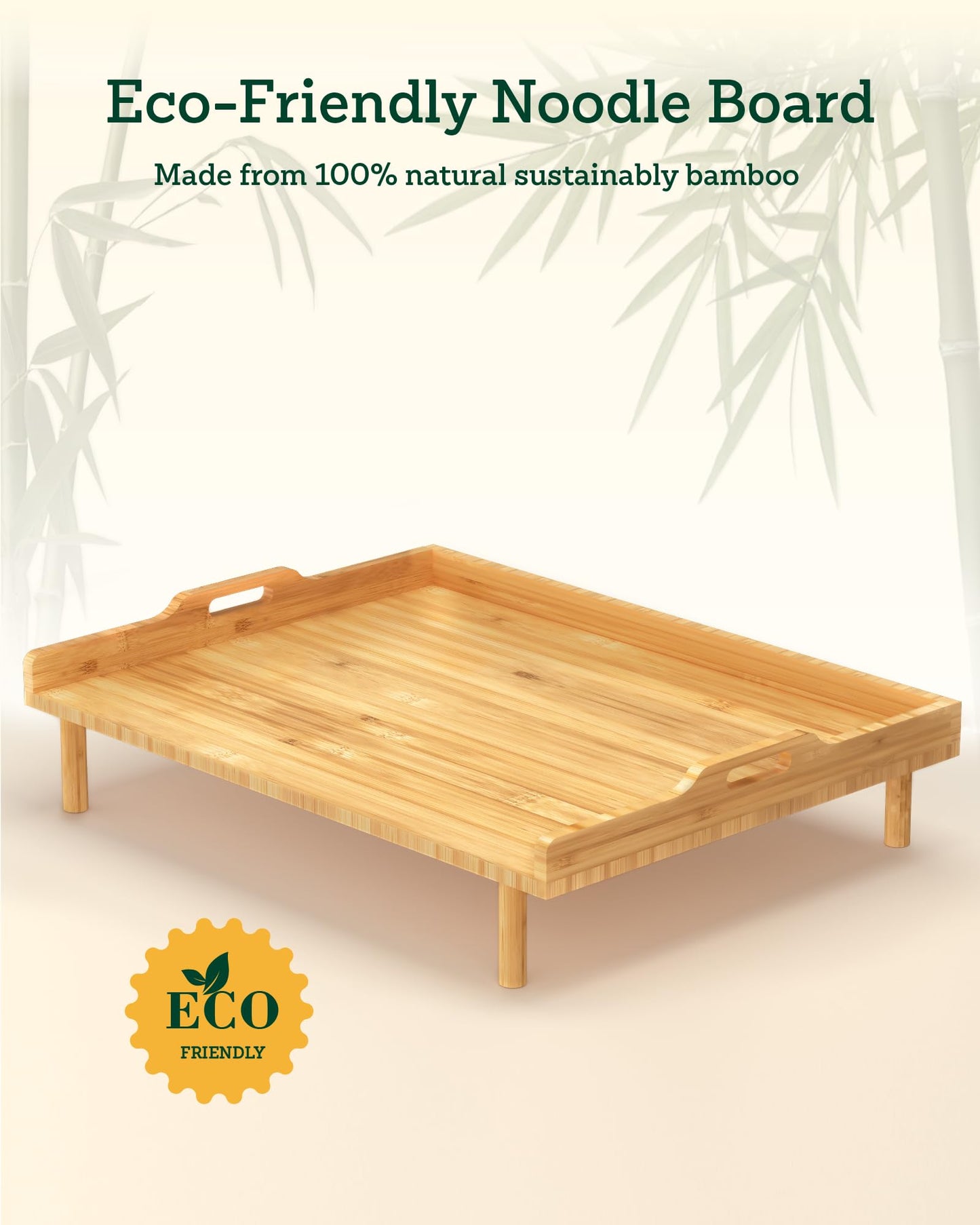 Gas Stove Cover with Extra Large Cutting Board, 29"L x 22"W Bamboo Noodle Board with Handles and Adjustable Legs for Electric or Gas Top, Counter Space, Sink Cover, or RV Protector