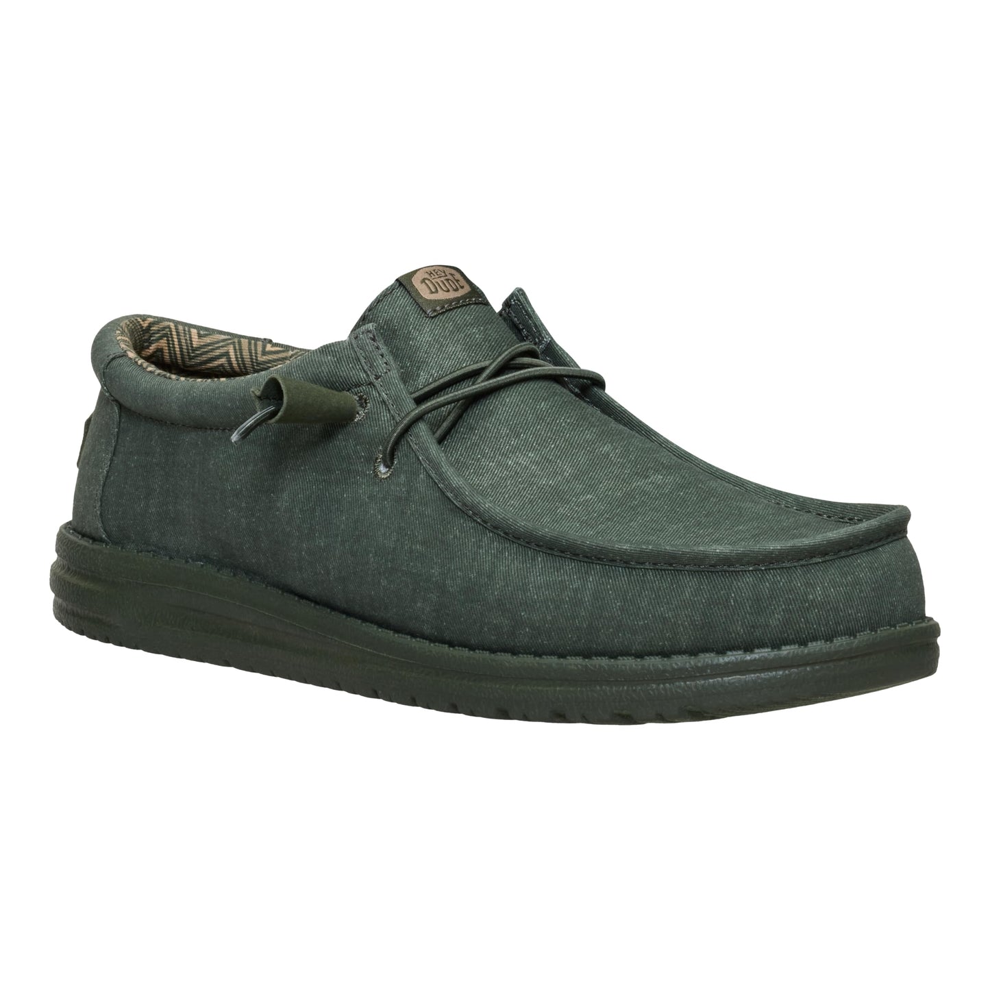 HEYDUDE Wally Stretch Canvas Deep Green Size 15, Men’s Shoes, Slip-on Loafers, Comfortable & Light-Weight