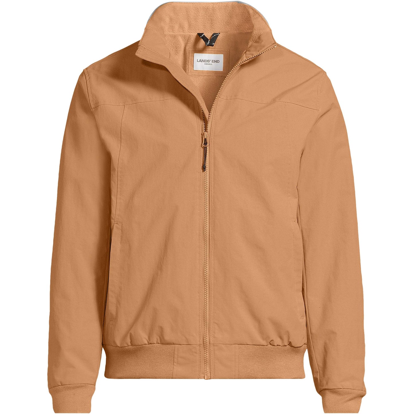 Lands' End Mens Squall Classic Bomber Jacket Canyon Camel Big And Tall 4xlt
