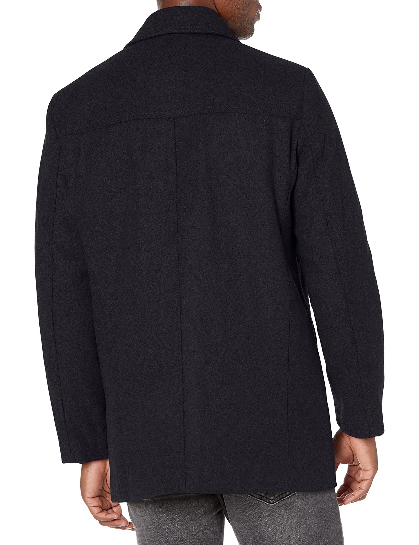 Dockers Men's Weston Wool Blend Coat with Scarf (Regular and Big & Tall), Navy, 2X