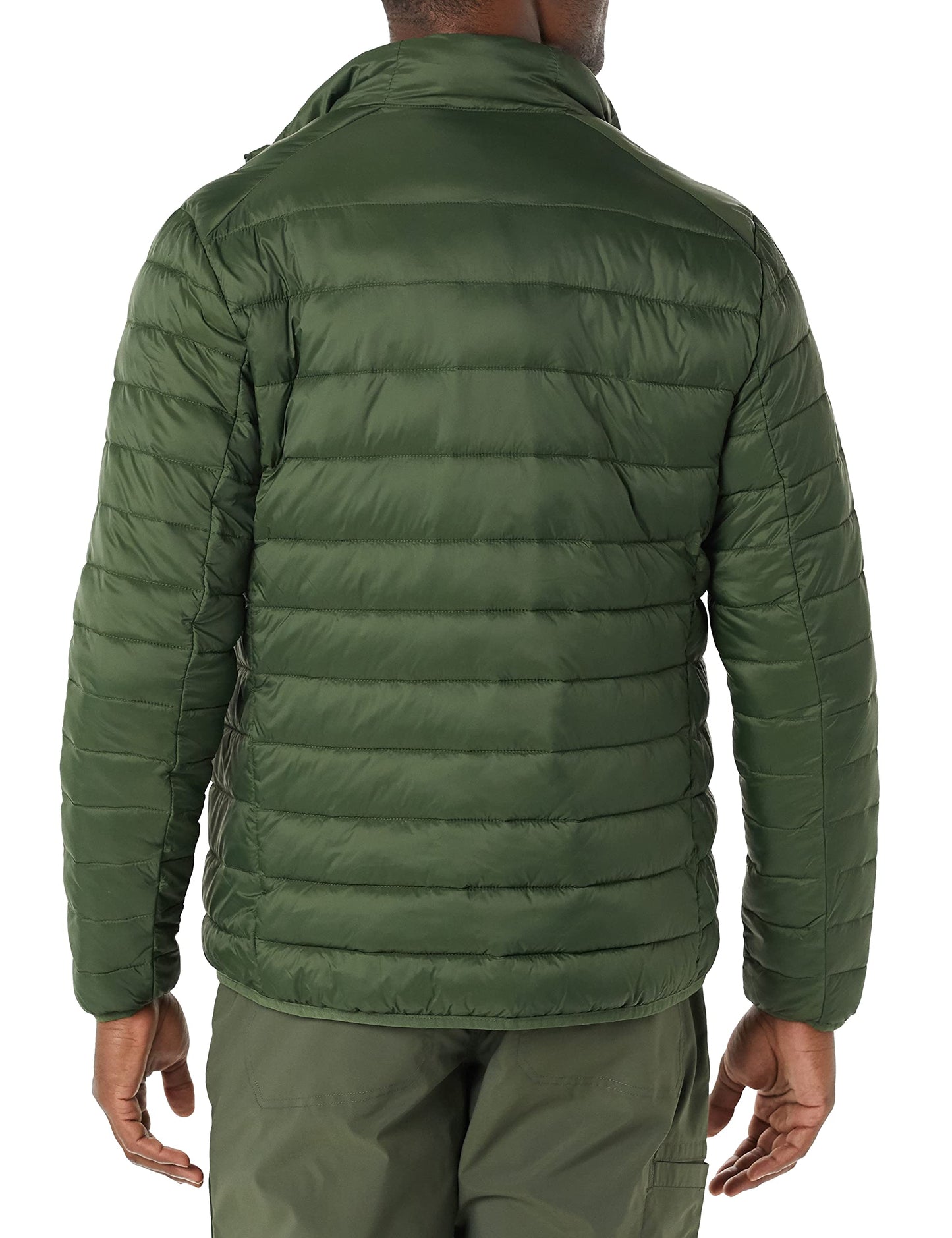 Amazon Essentials Men's Packable Lightweight Water-Resistant Puffer Jacket (Available in Big & Tall), Dark Green, 6X-Large Big Tall