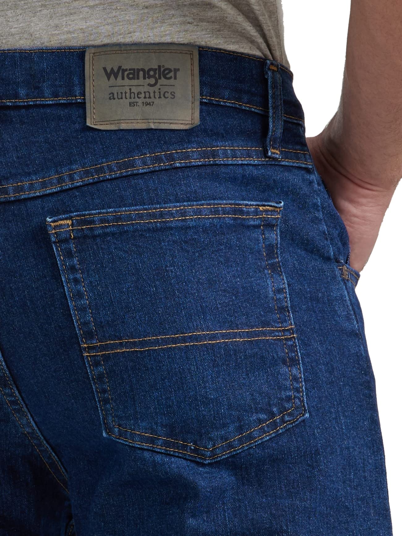 Classic 5-Pocket Regular Fit Flex Jean, Dark Indigo Flex, 36W x 36L